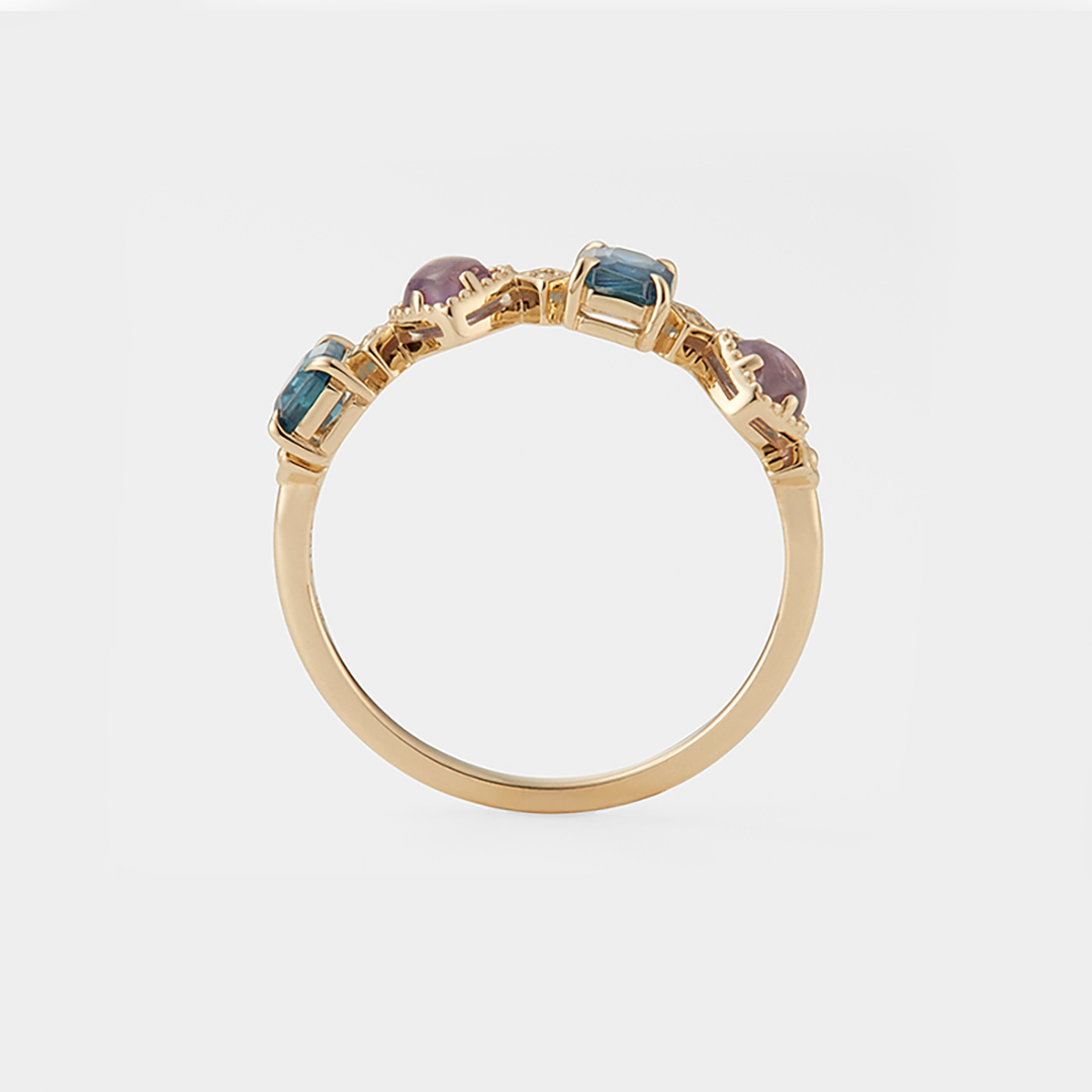 2-5 Family Birthstone Gift For Mom Ring