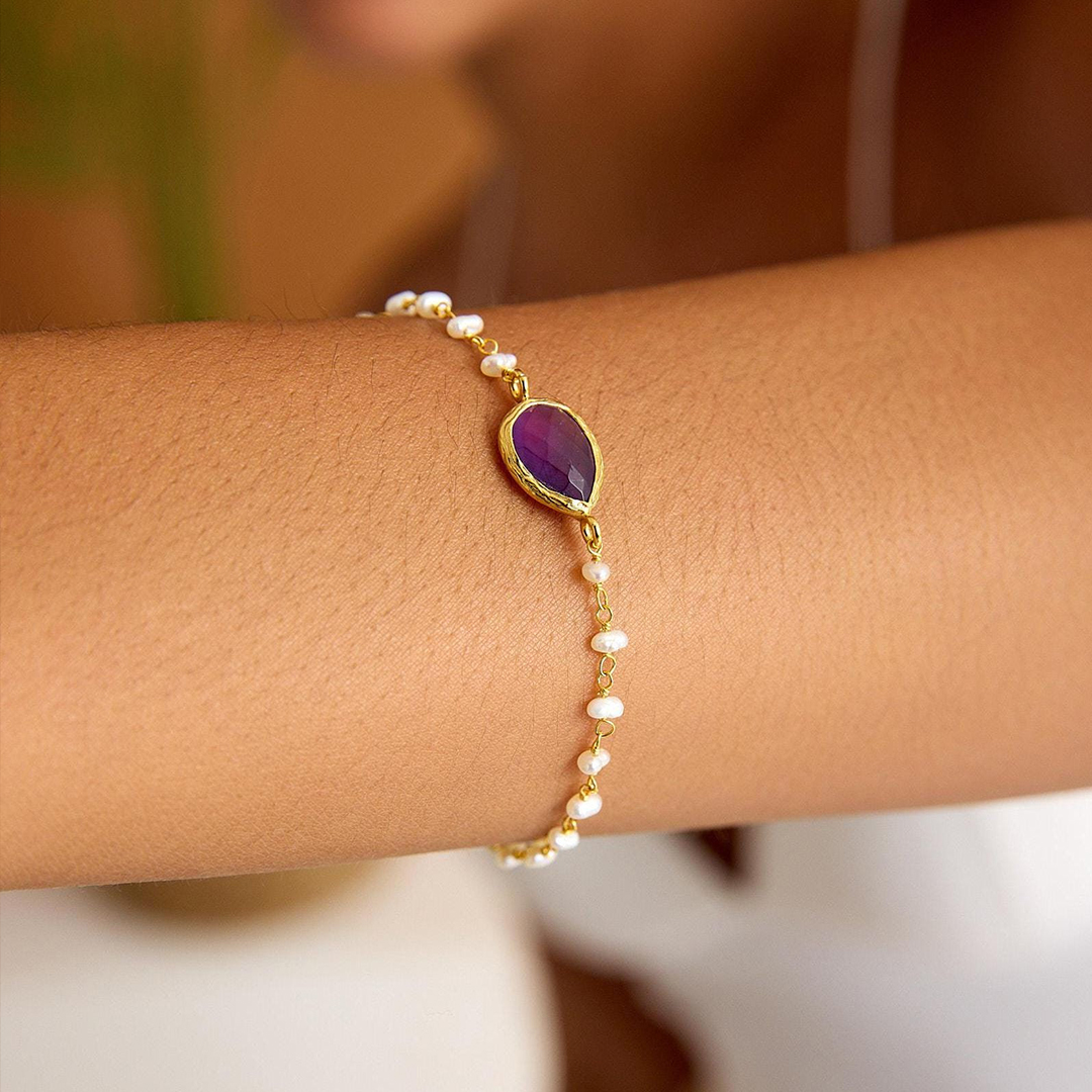 Let Tears Out Self Love Birthstone Bracelet