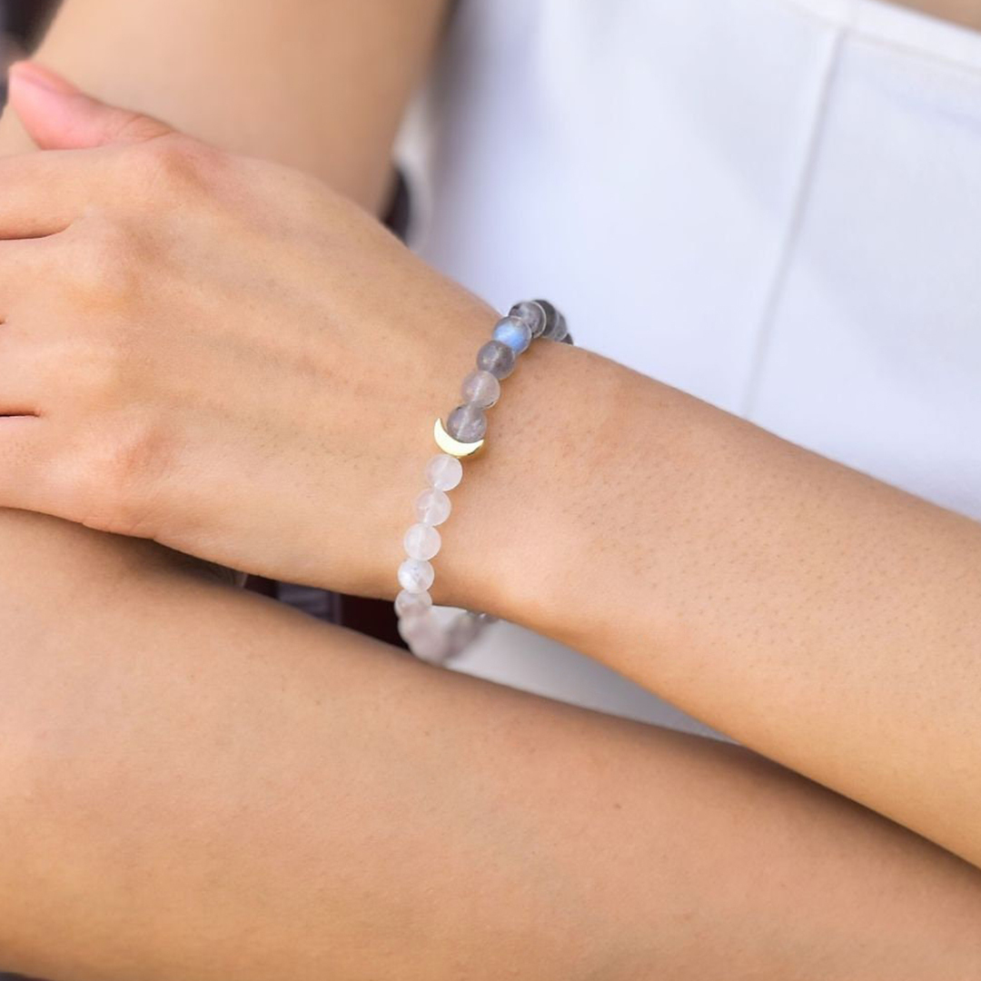 Self Love Natural Moonstone Beaded Bracelet