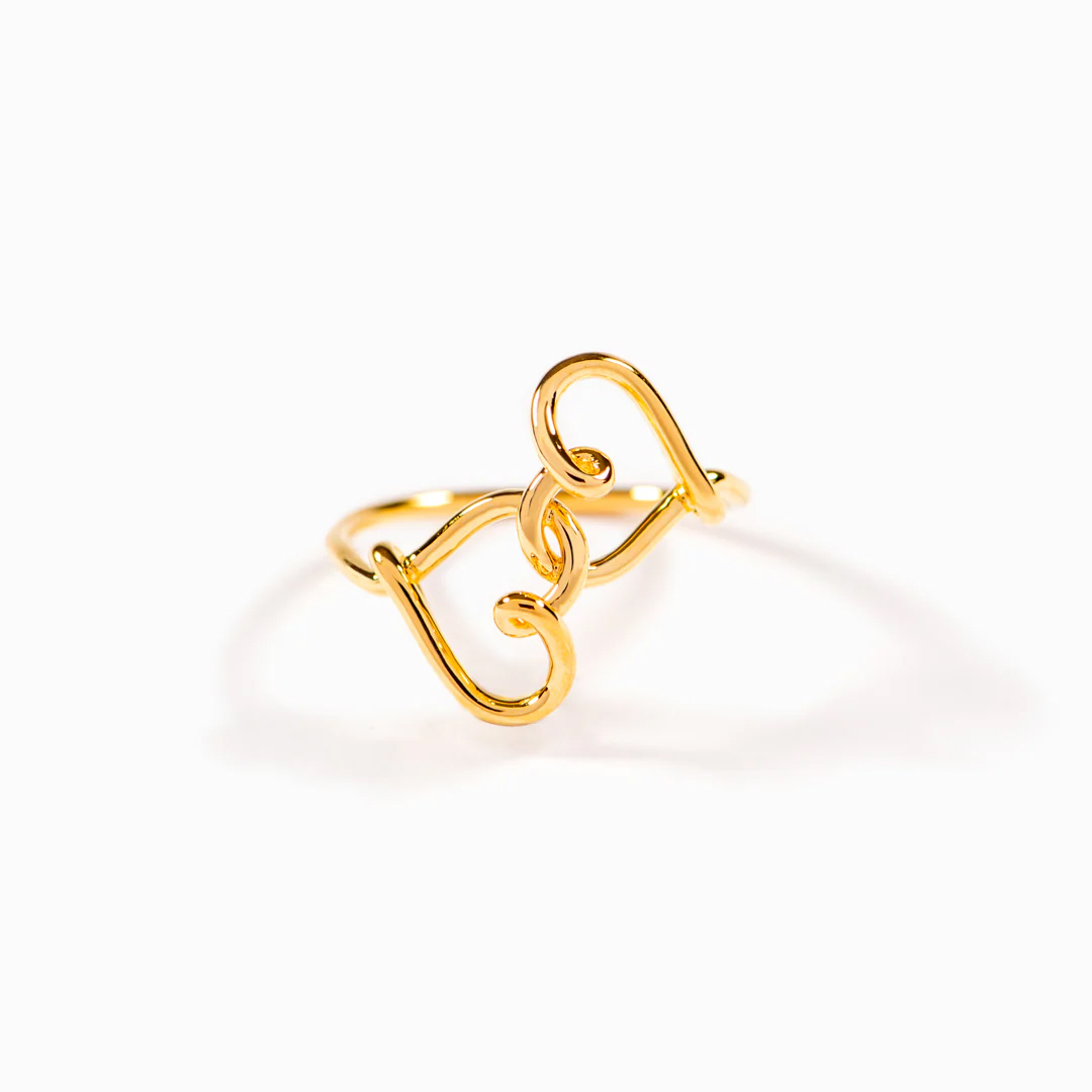 To Me From Me Hearts Linked Together Ring