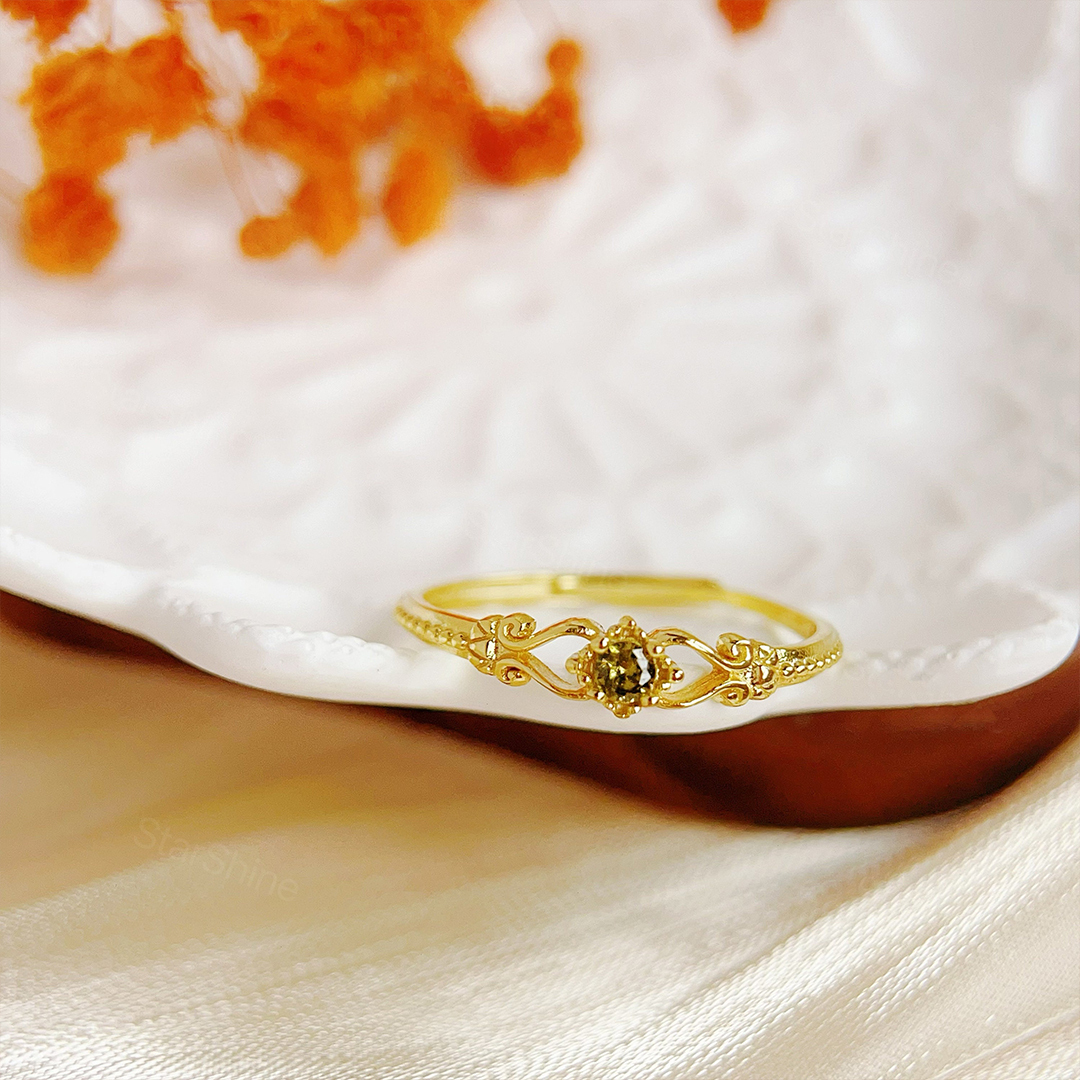 Choosing Peace Self Love Tiny Diamond Ring