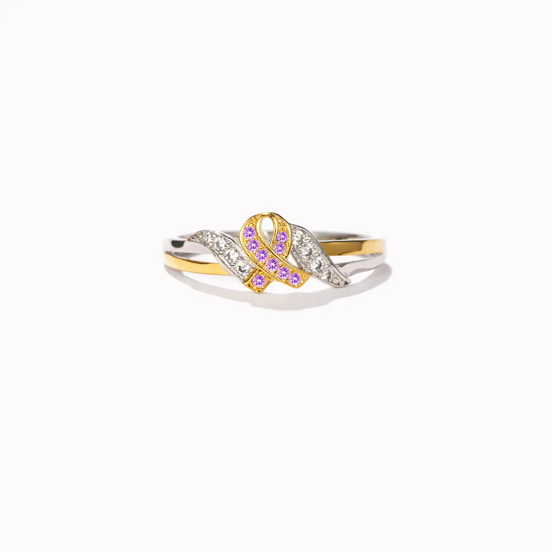Menopause Awareness Gift Purple Ribbon Ring