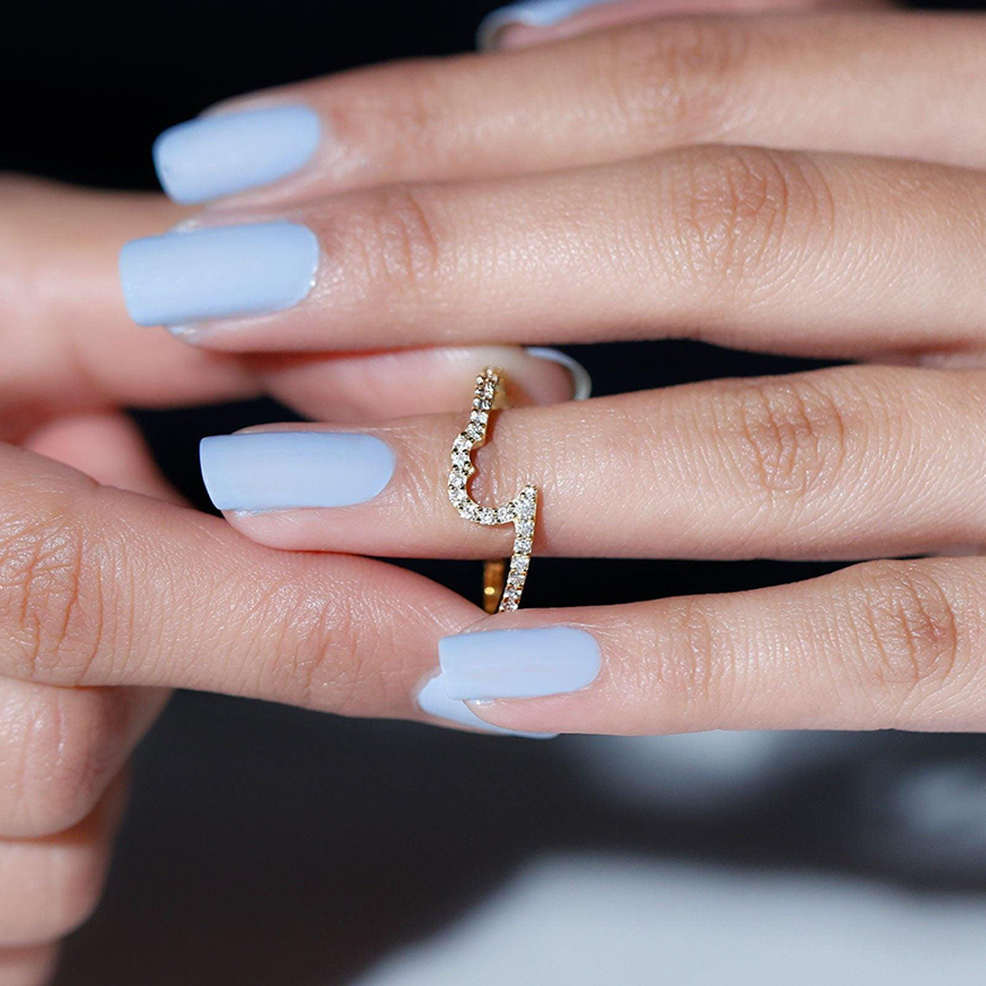 Self Love Half Heart Ring