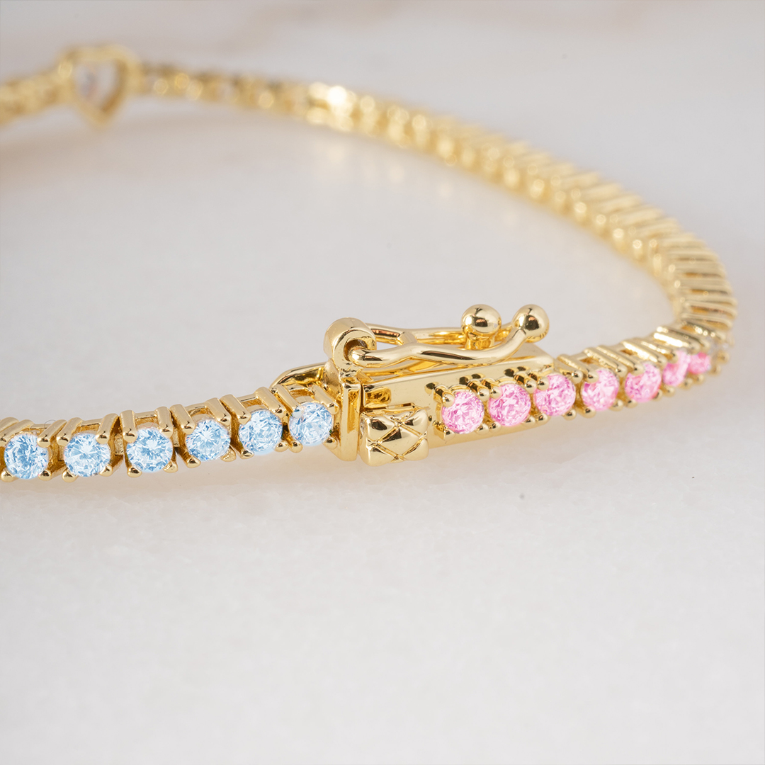 Mama of an Angel Heart Tennis Bracelet