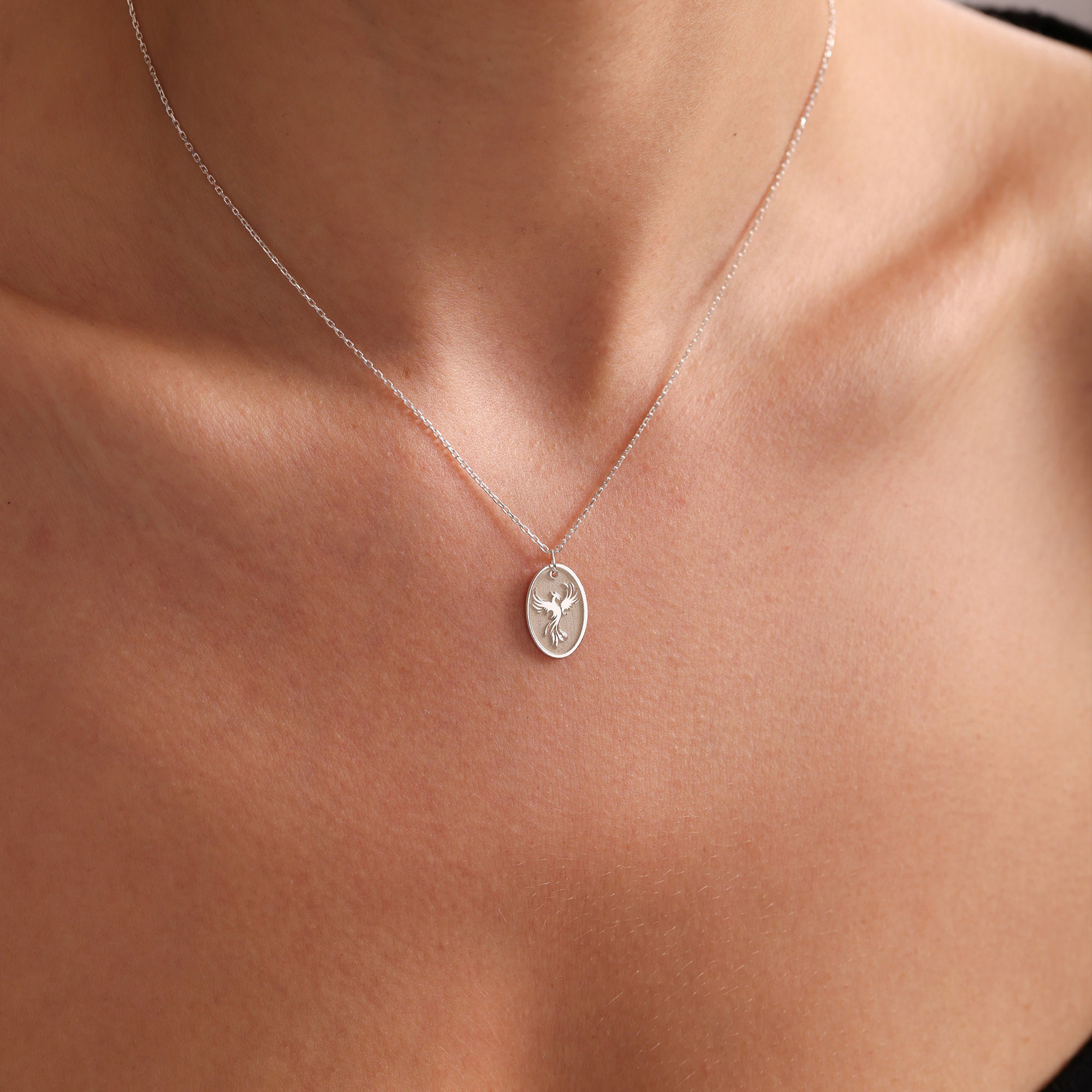Phoenix Rebirth Charm Necklace