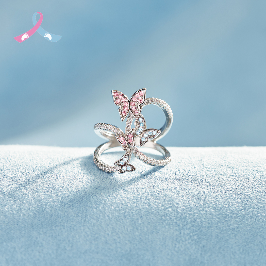 Mama Of An Angel Butterfly Ring