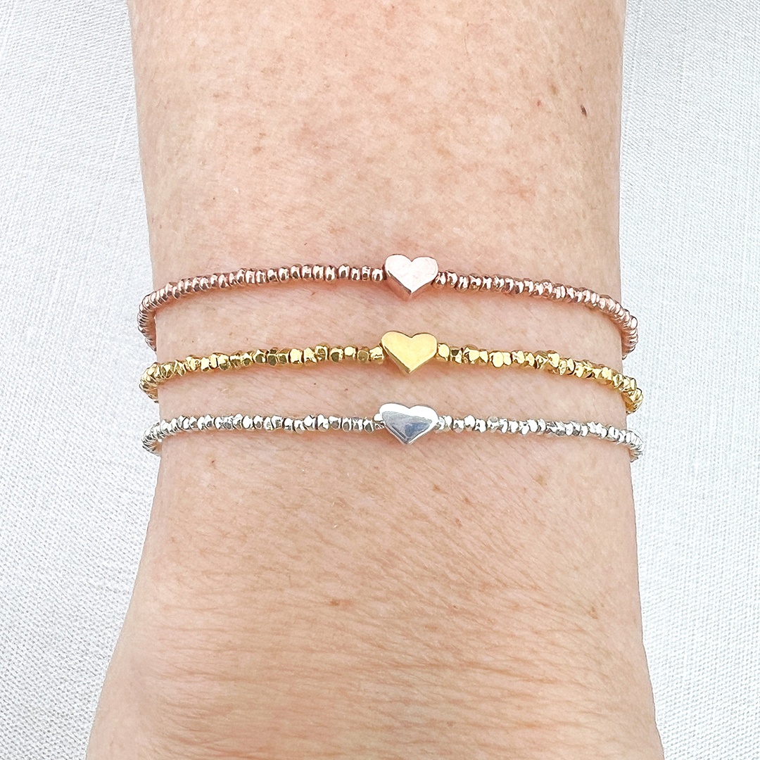 To Me From Me Heart Bead Bracelet