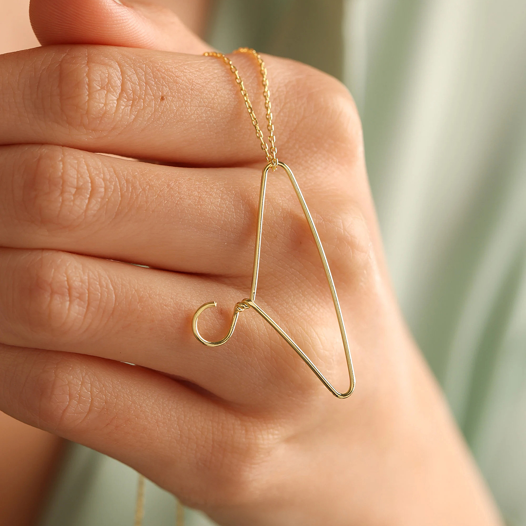 Not Your Body Clothing Hanger Necklace