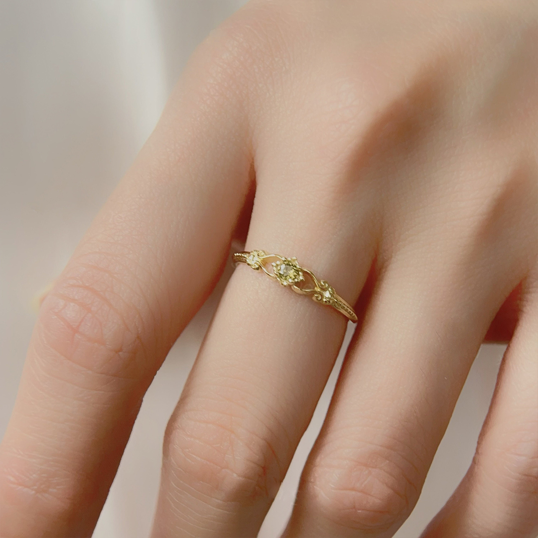 Choosing Peace Self Love Tiny Diamond Ring