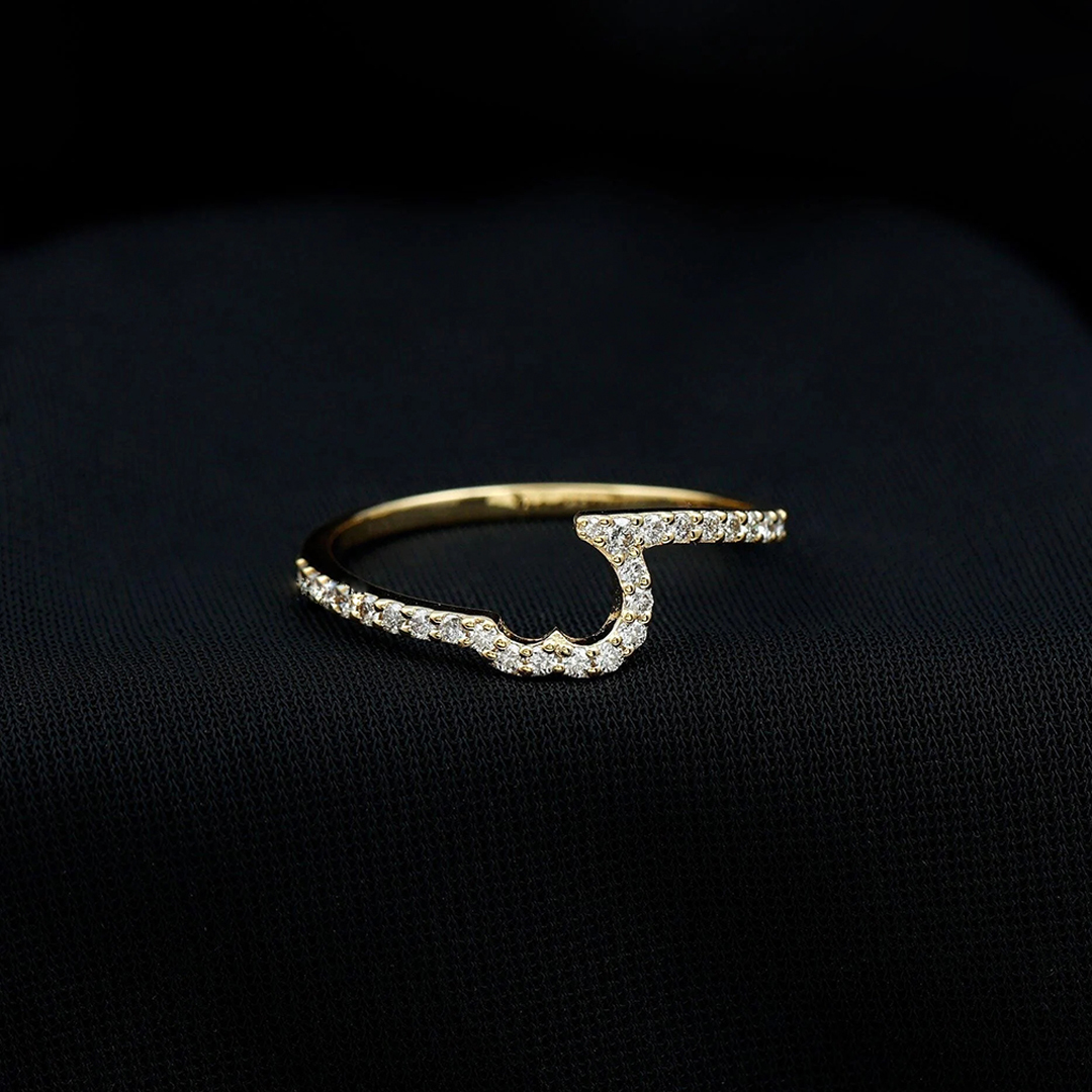 Self Love Half Heart Ring