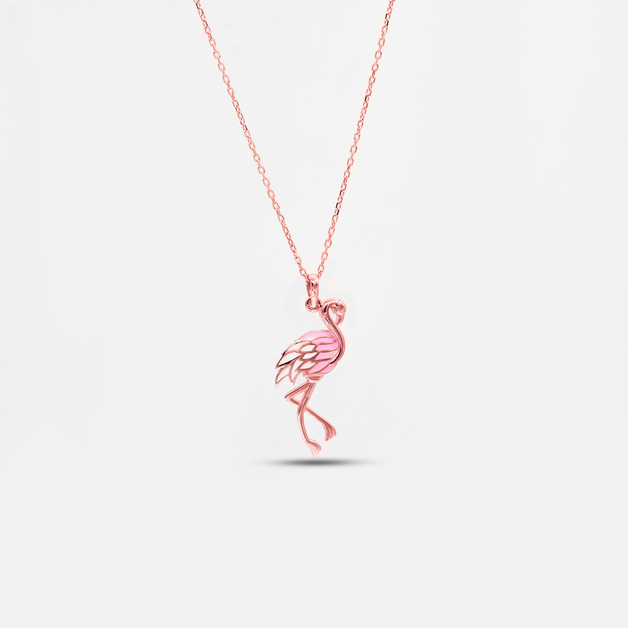 I Am Enough To Defeat Cancer Pink Flamingo Necklace