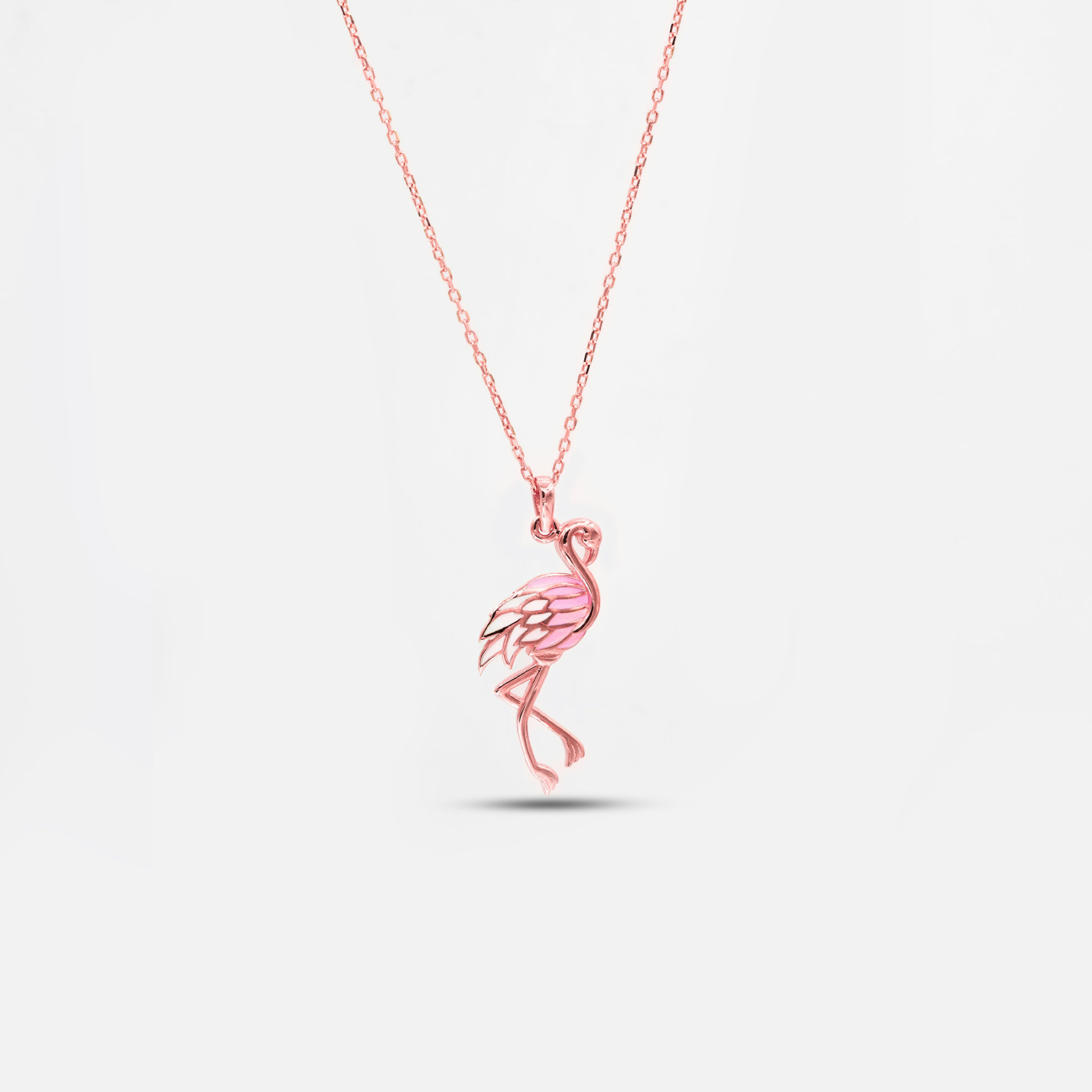 I Am Enough To Defeat Cancer Pink Flamingo Necklace