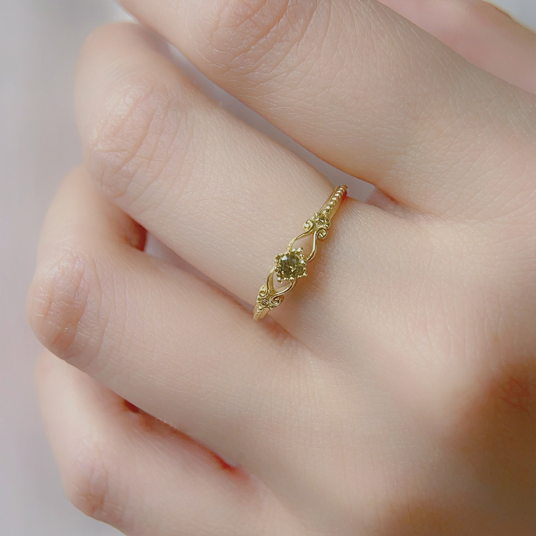 Choosing Peace Self Love Tiny Diamond Ring