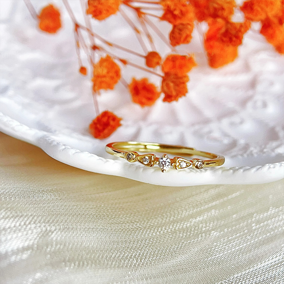 Choosing Peace Self Love Simple Diamond Thin Ring