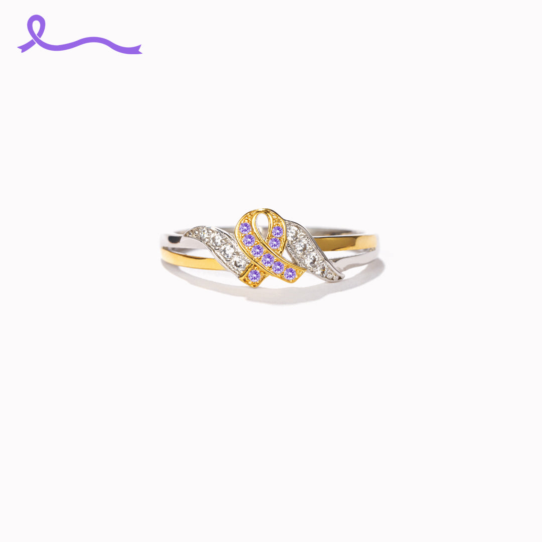 Never Give Up Hope To Defeat Cancer Ring