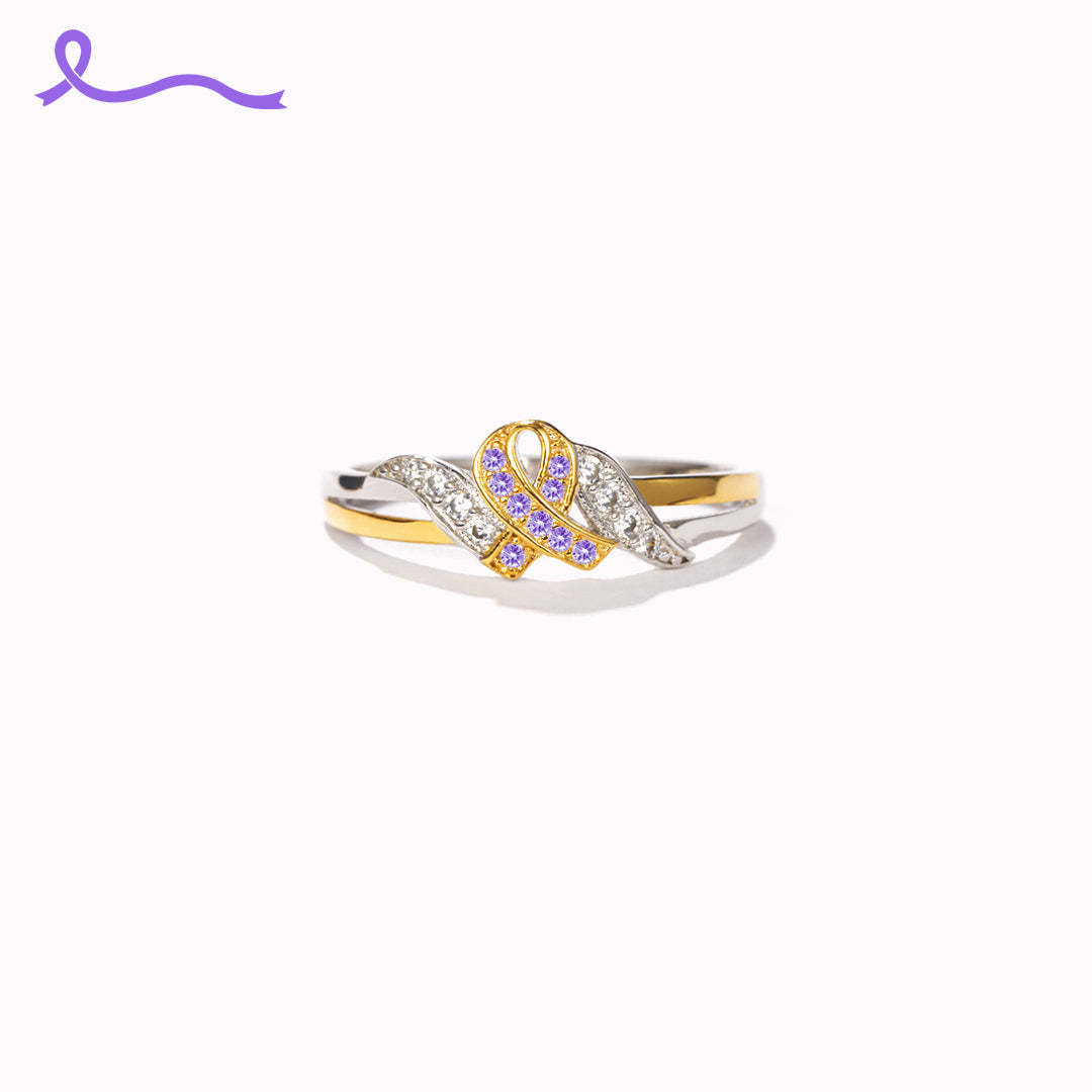 Never Give Up Hope To Defeat Cancer Ring