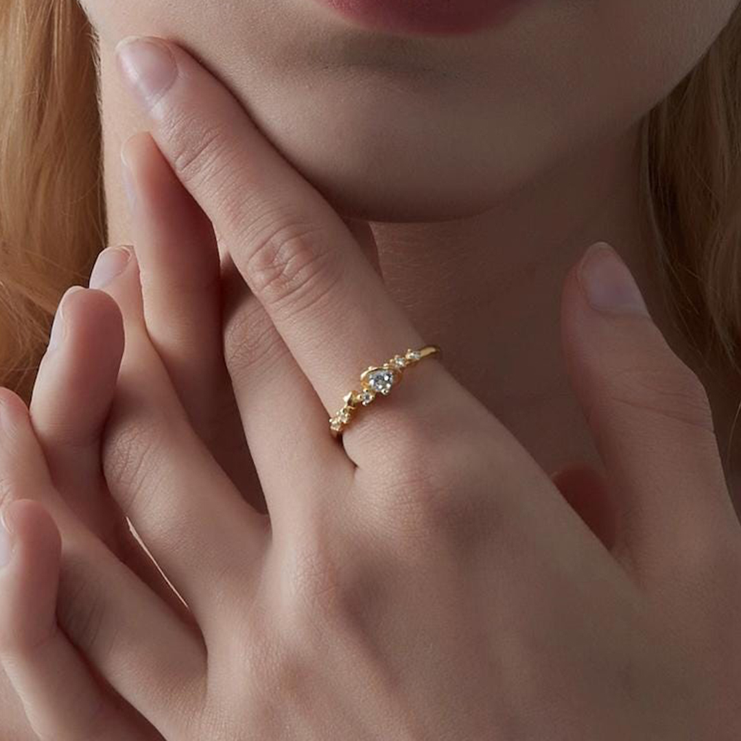 Autism Awareness Dainty Star Stacking Ring
