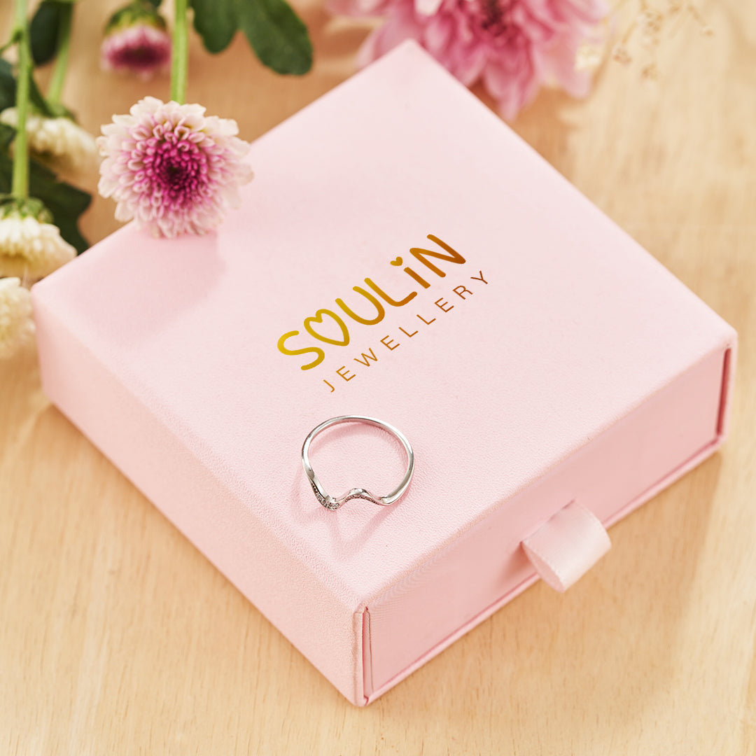 Happiness Comes In Waves Wave Ring
