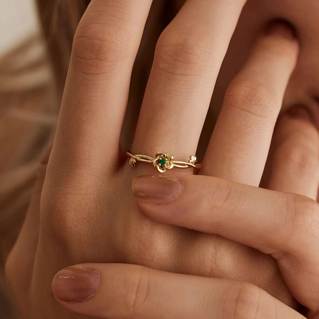 To Me From Me Birthstone Flower Ring