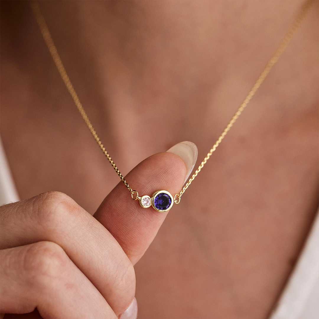 Personalized 1-9 Grandma’s Legacy Birthstone Necklace