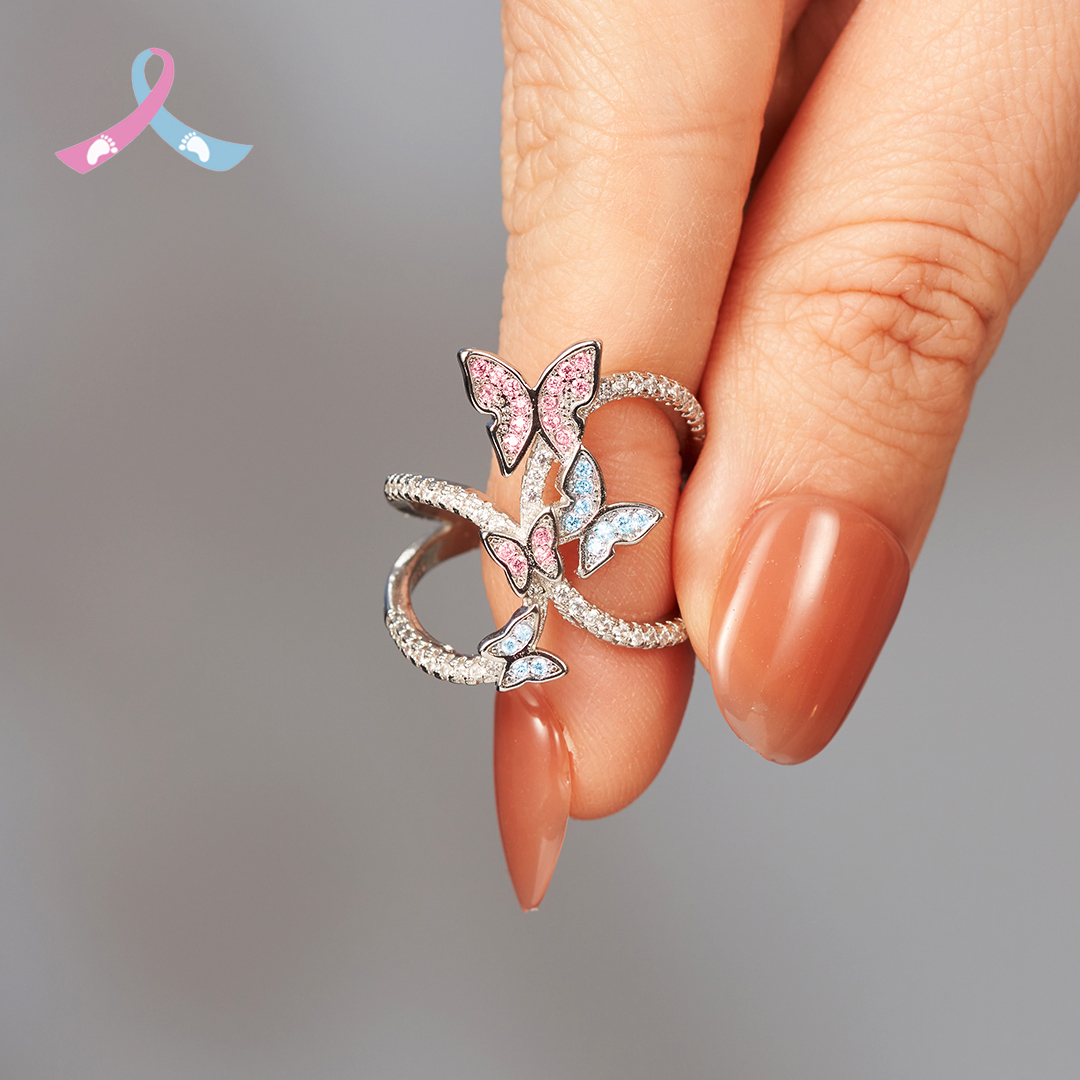 Mama Of An Angel Butterfly Ring
