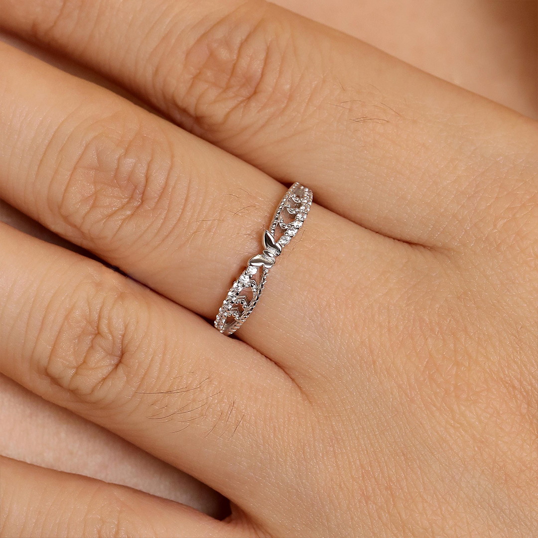 To Me From Me Butterfly Twist Band Ring