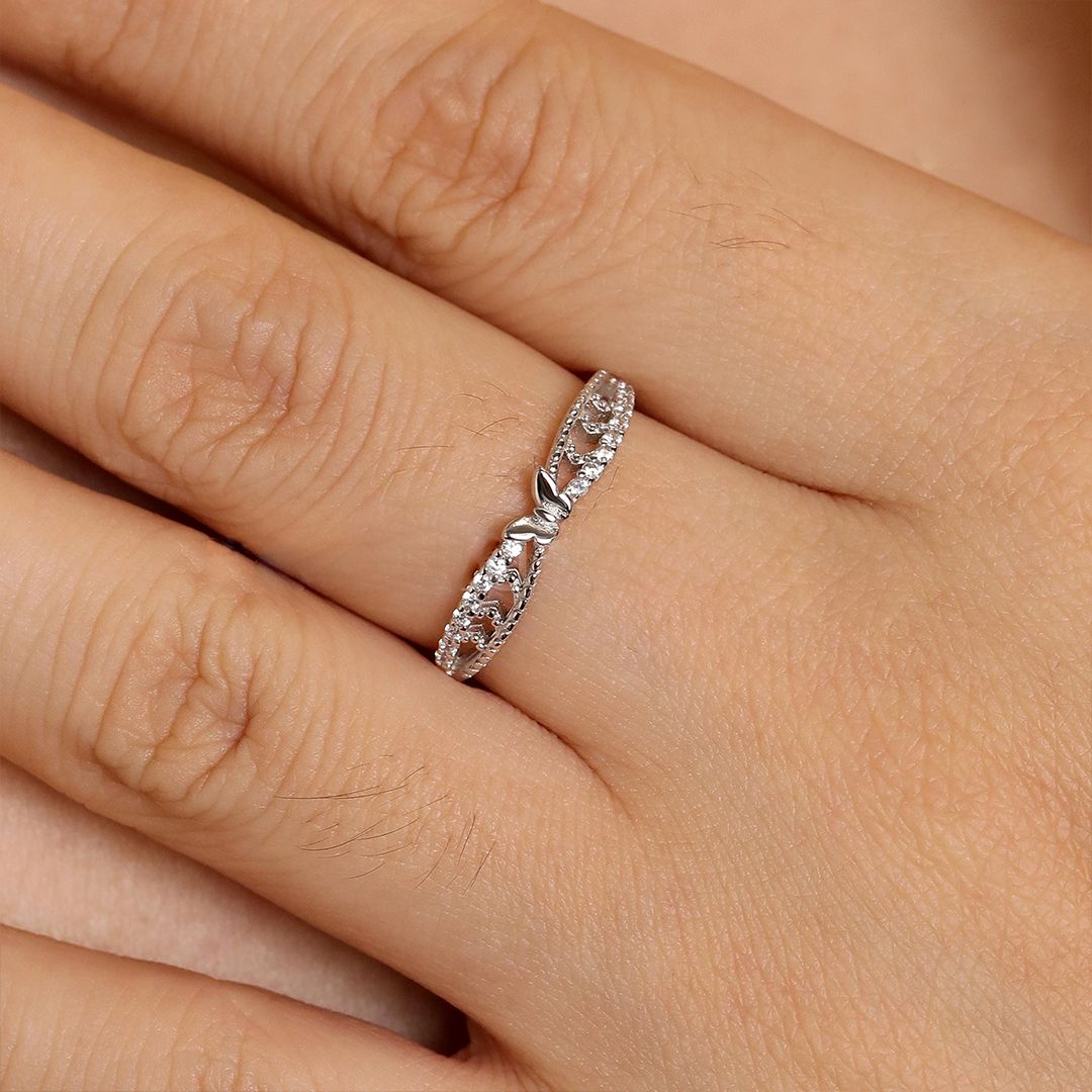 To Me From Me Butterfly Twist Band Ring