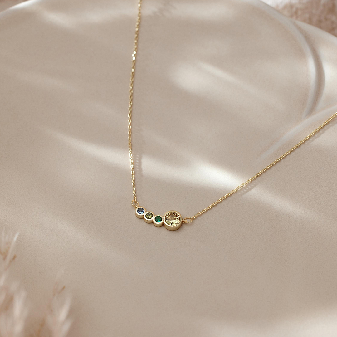 Personalized 1-9 Grandma’s Legacy Birthstone Necklace