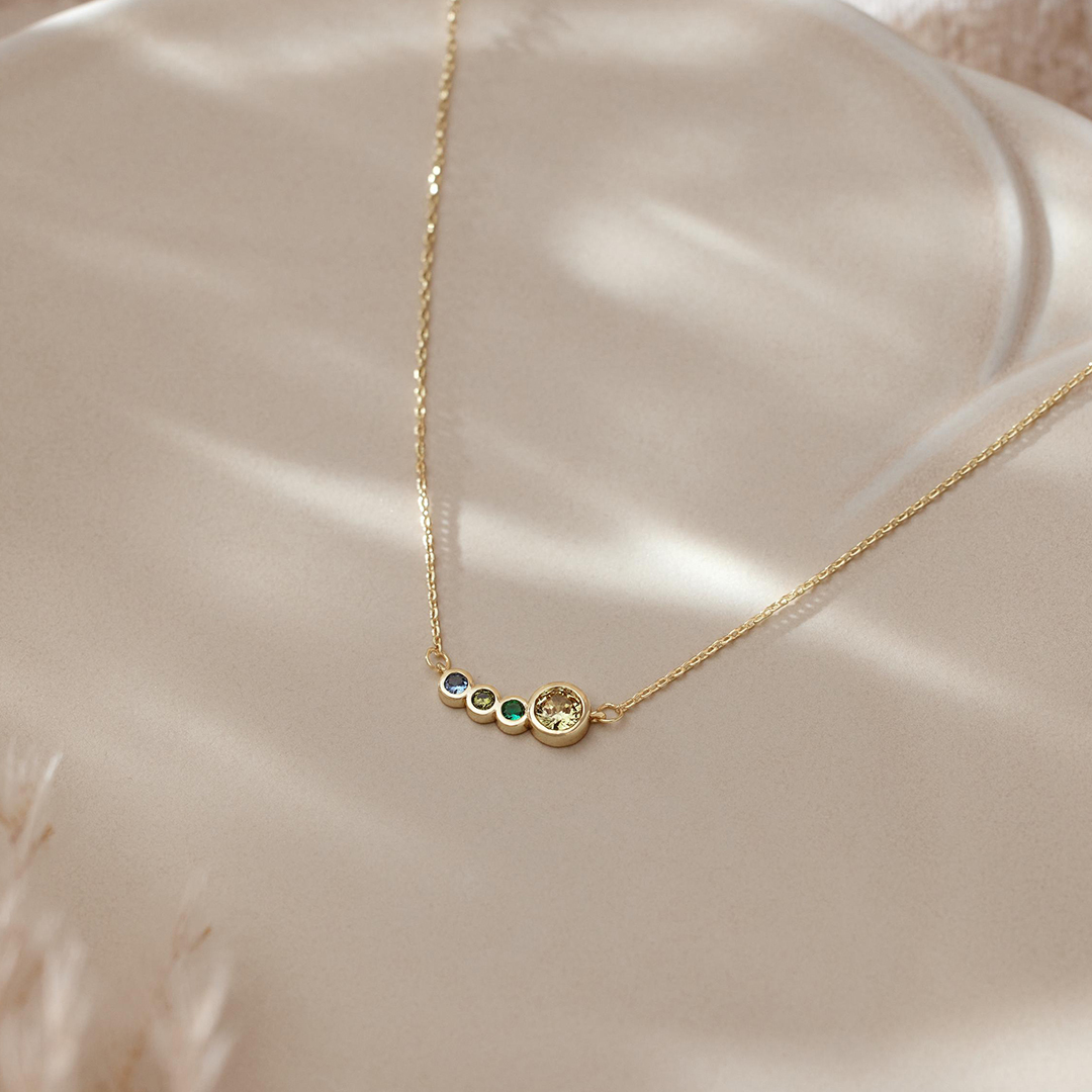 Personalized 1-9 Grandma’s Legacy Birthstone Necklace