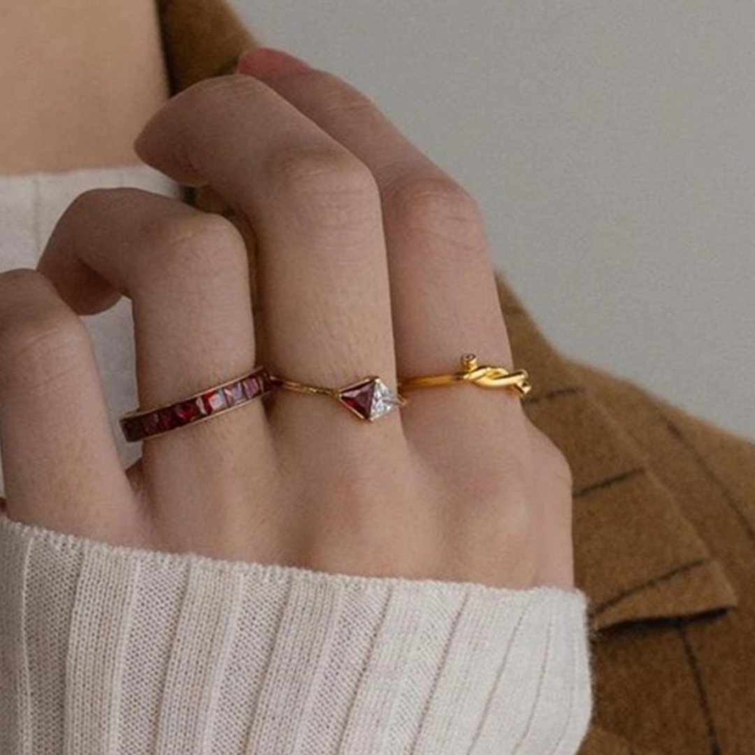 Personalized 1-2 Birthstones Timeless Togetherness Ring
