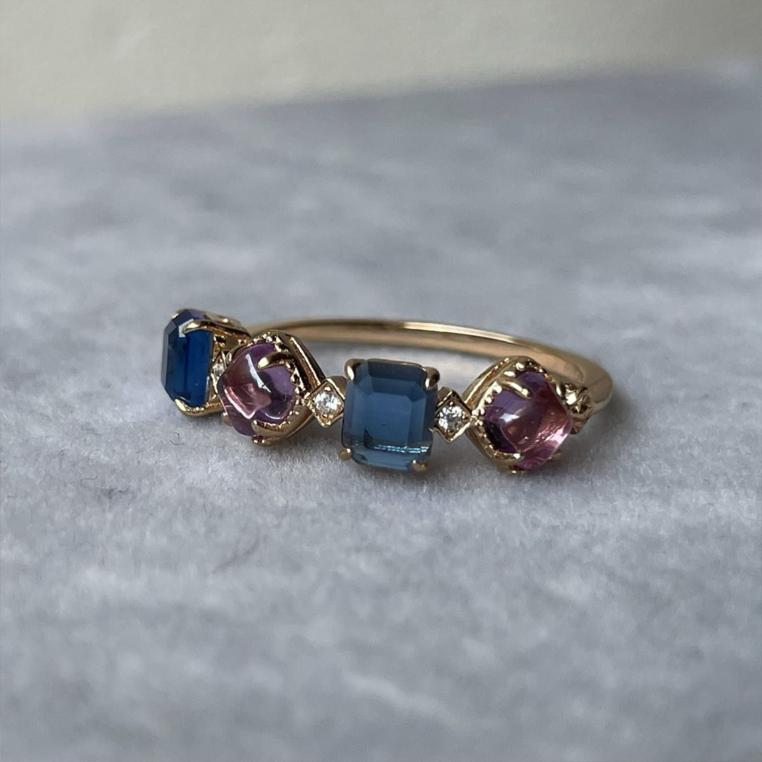 2-5 Family Birthstone Gift For Mom Ring