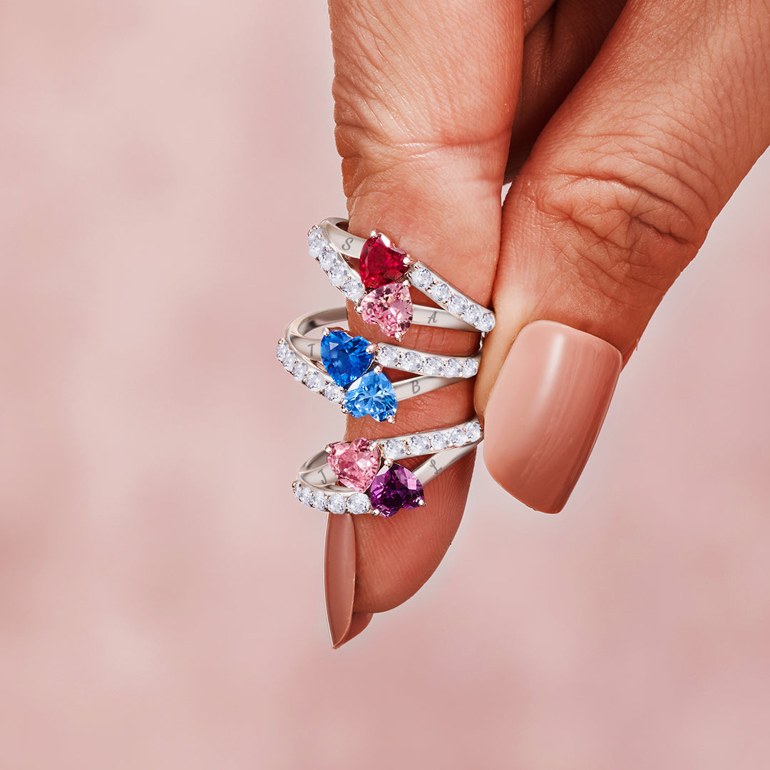 I Had You And You Had Me Birthstone Heart Ring