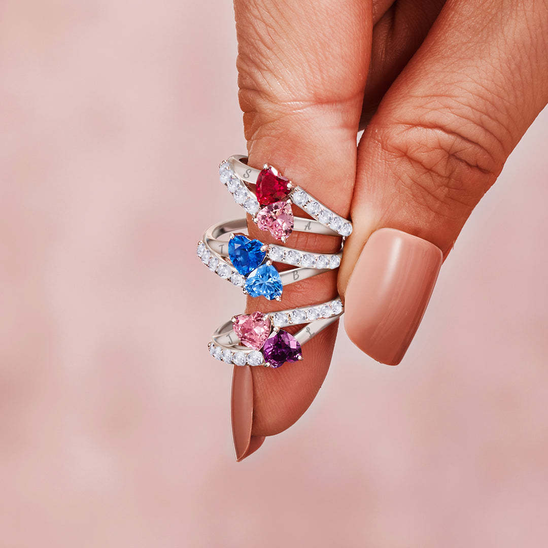 I Had You And You Had Me Birthstone Heart Ring