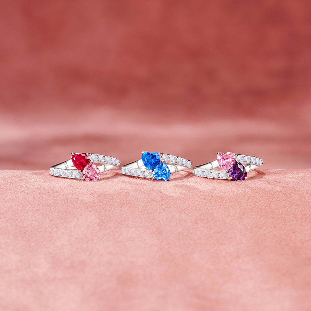 I Had You And You Had Me Birthstone Heart Ring