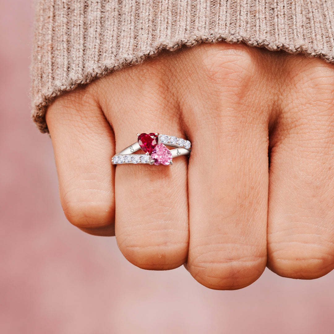 I Had You And You Had Me Birthstone Heart Ring