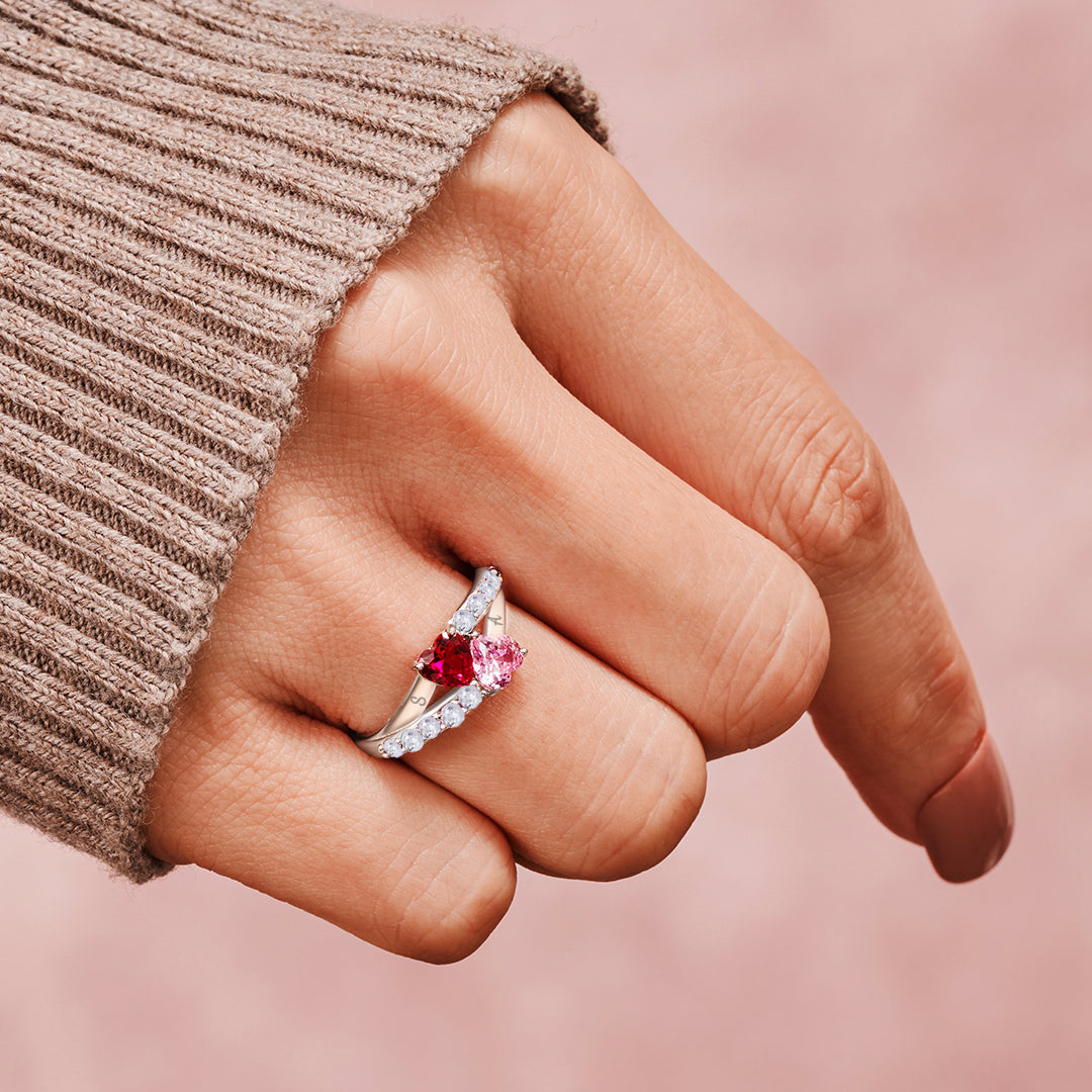 I Had You And You Had Me Birthstone Heart Ring