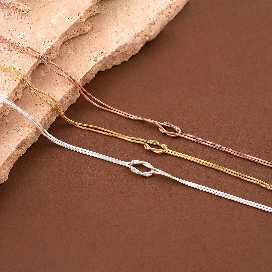 Mother & Son Love Knot Black Bracelet