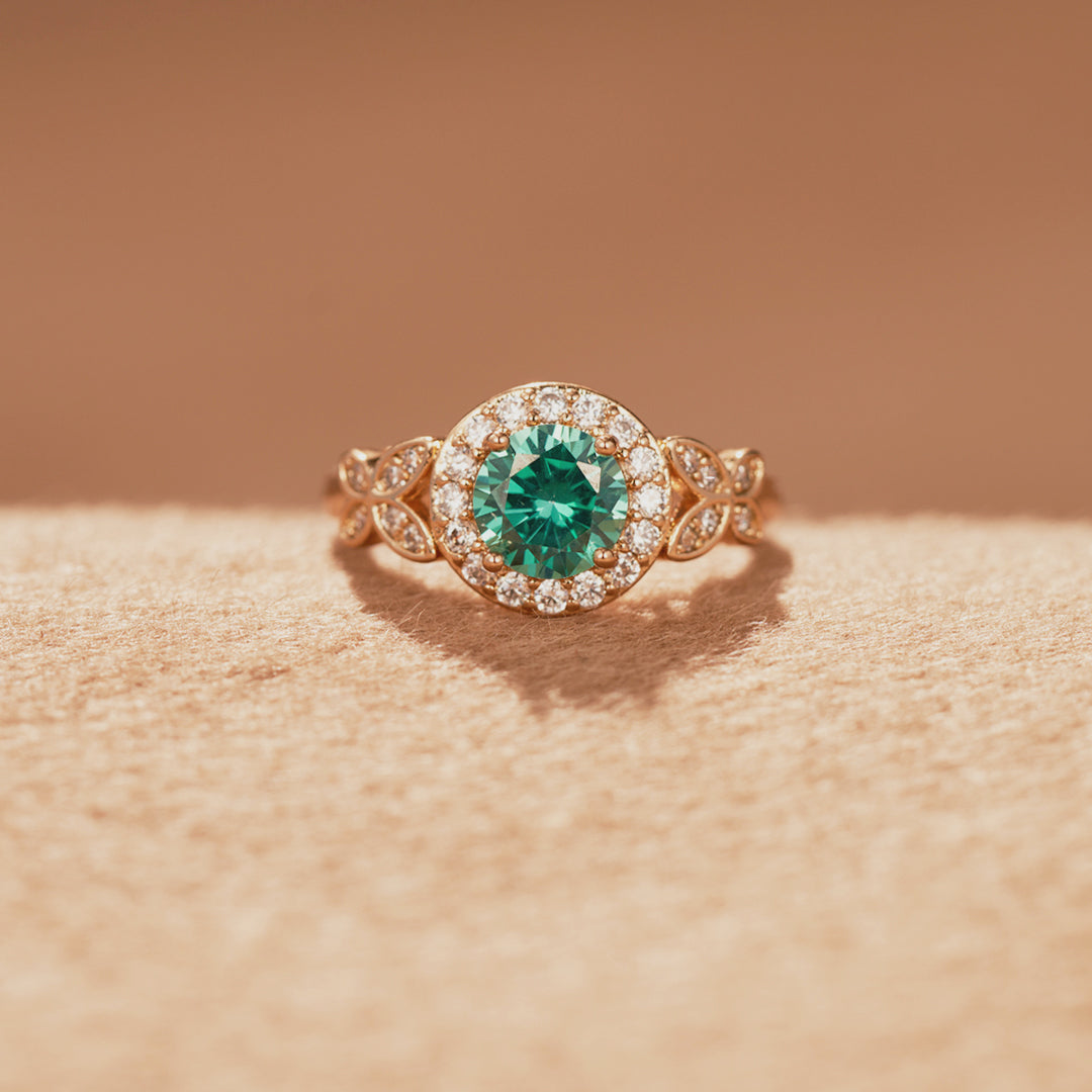 Matching Mother&Daughter Blue Gem Rings