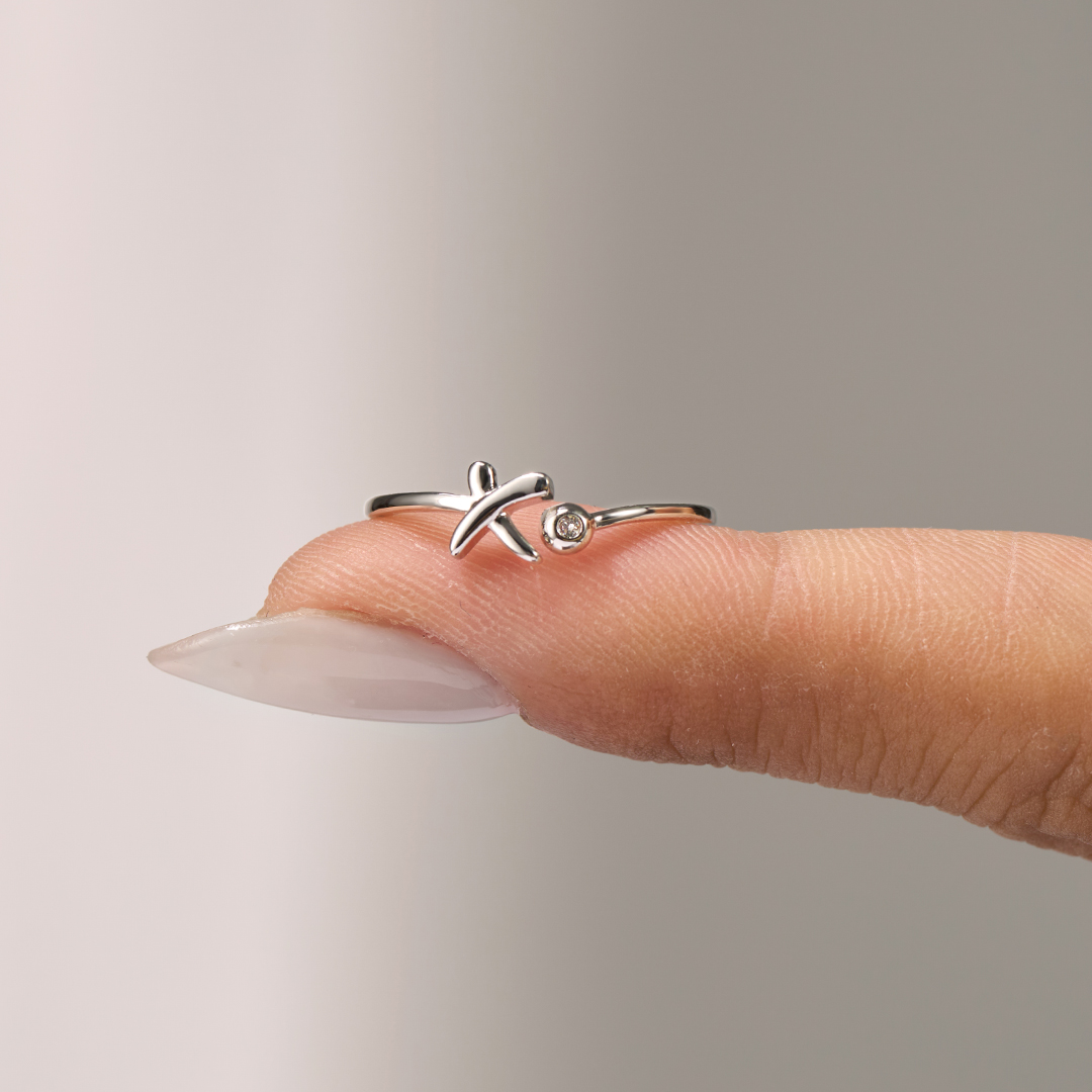 Mama of an Angel XO Adjustable Ring