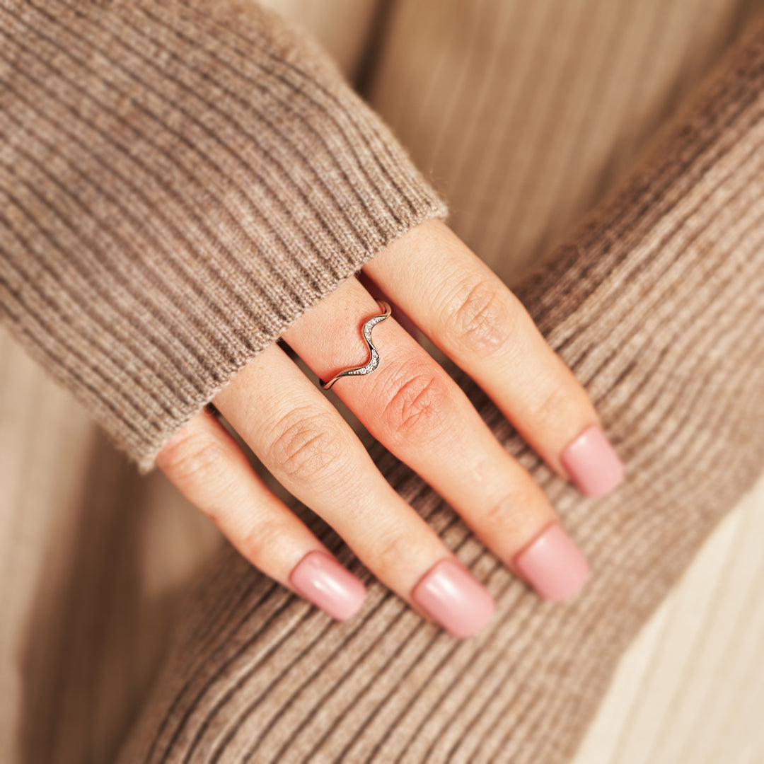 Matching Mother&Daughter Wave Rings