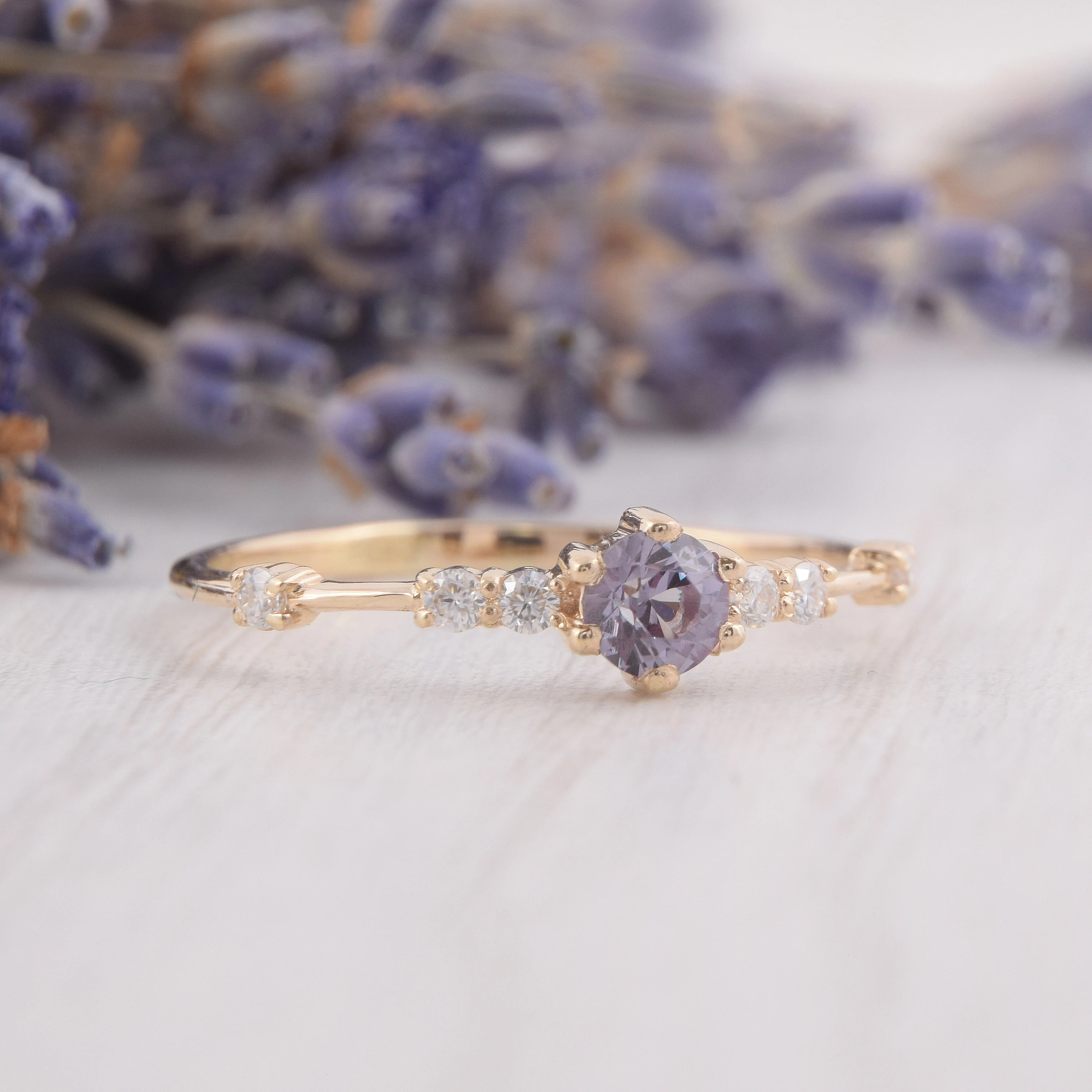 Choosing Peace Alexandrite Promise Ring