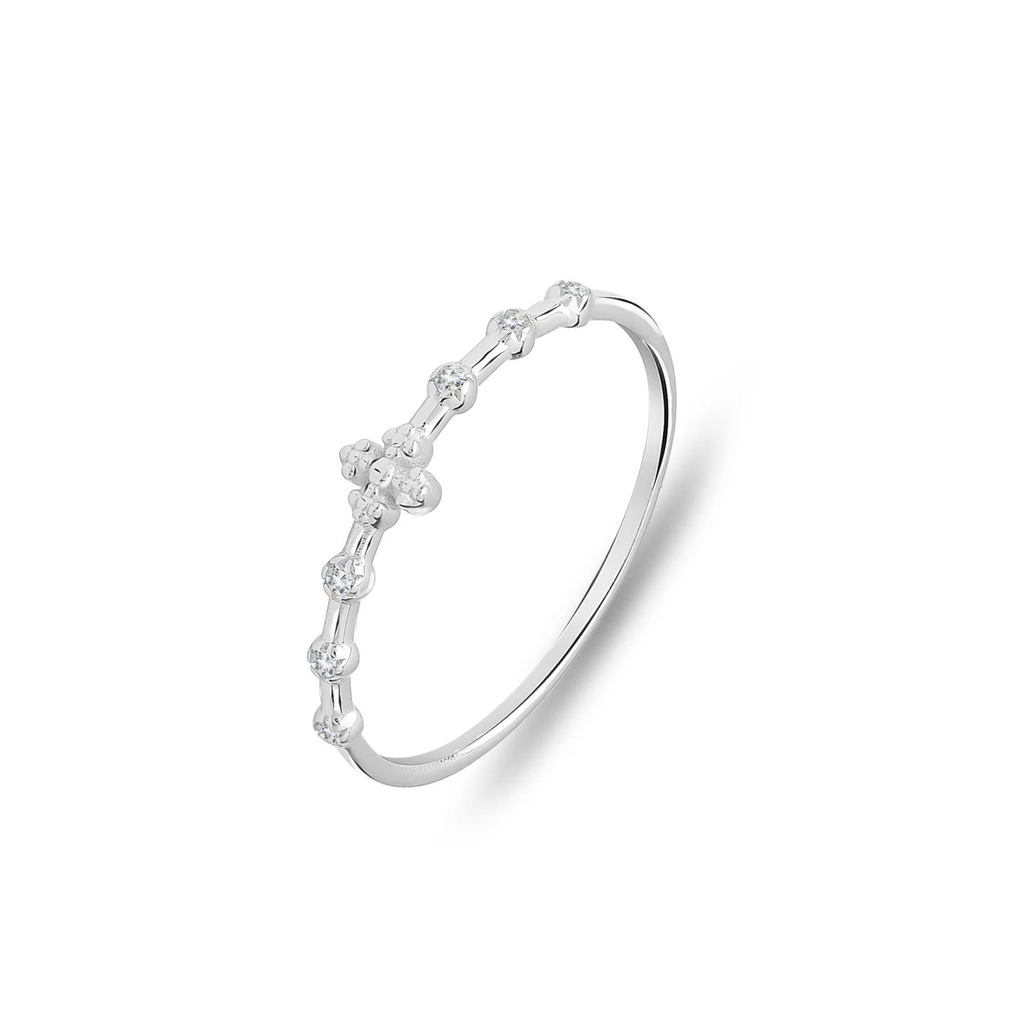 Praying Mama Never Quit Little Cross Ring