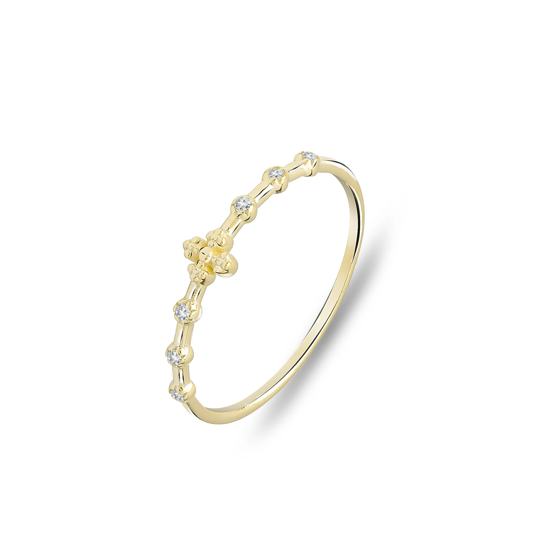 Praying Mama Never Quit Little Cross Ring