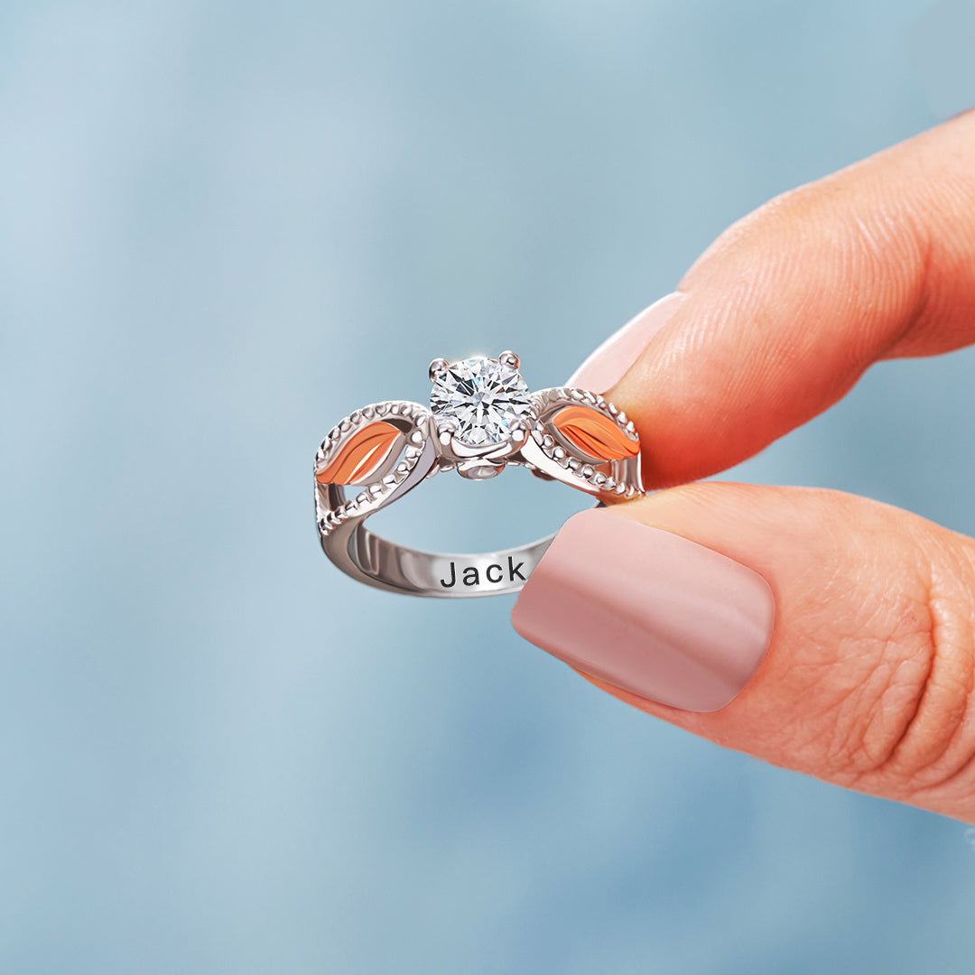 Until I Can Hold You In Heaven Elegant Circle Wings Memorial Ring