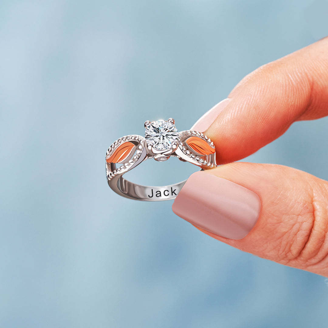 Until I Can Hold You In Heaven Elegant Circle Wings Memorial Ring