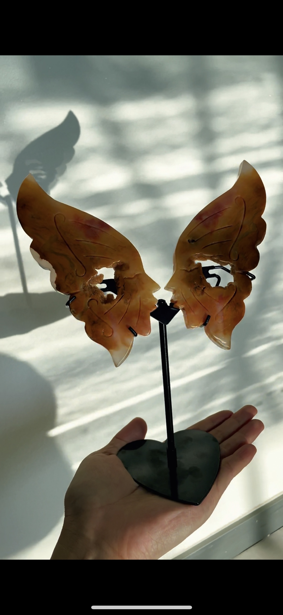 Yellow Chalcedony Agate Wings