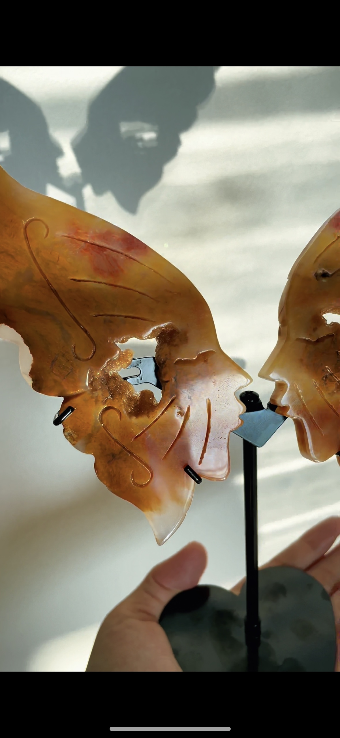 Yellow Chalcedony Agate Wings