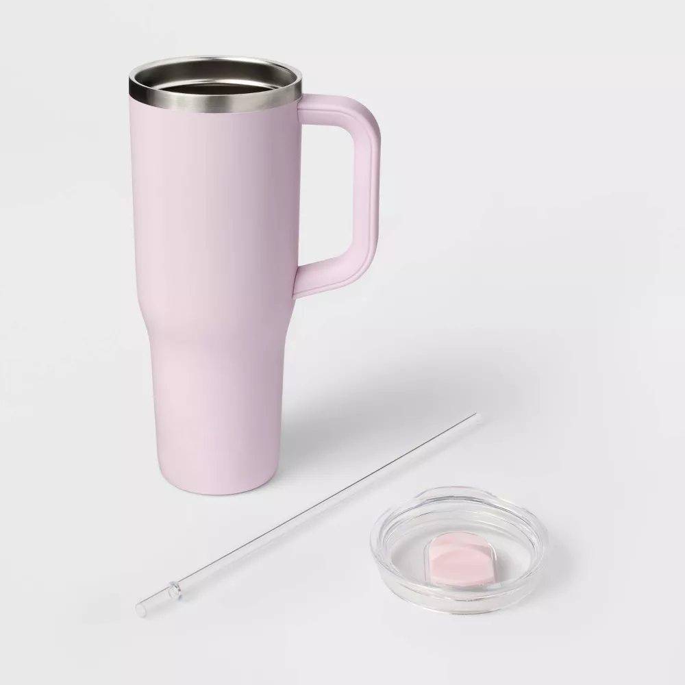 Stainless Steel Tumbler with Straw