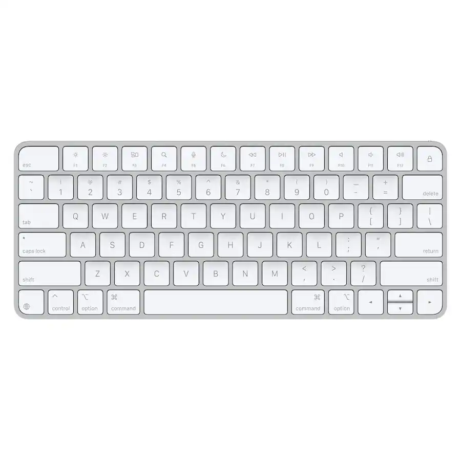 Slim Wireless Keyboard with USB-C Charging – White