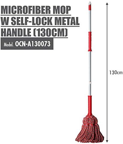 Microfiber Mop w Self-lock Metal Handle (130cm)